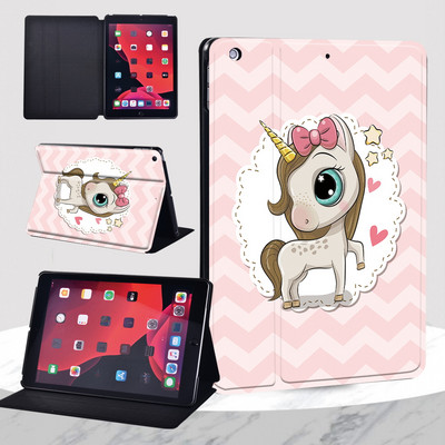 IPad 9th Case 2021 IPad 10.2 7th 8th Generation Case Funda Leather Cartoon Print iPad Mini 1 2 3 / Mini 4 5 / iPad 5th 6th Cover