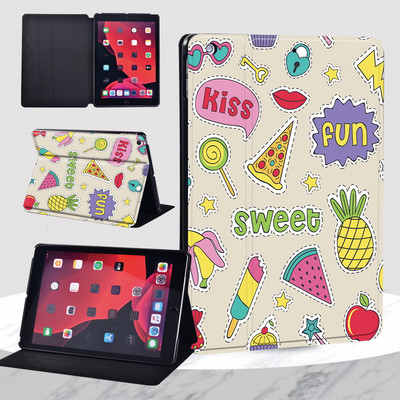 IPad 9th Case 2021 IPad 10.2 7th 8th Generation Case Funda Leather Cartoon Print iPad Mini 1 2 3 / Mini 4 5 / iPad 5th 6th Cover