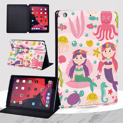 IPad 9th Case 2021 IPad 10.2 7th 8th Generation Case Funda Leather Cartoon Print iPad Mini 1 2 3 / Mini 4 5 / iPad 5th 6th Cover