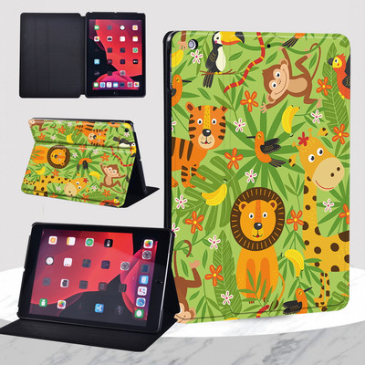 IPad 9th Case 2021 IPad 10.2 7th 8th Generation Case Funda Leather Cartoon Print iPad Mini 1 2 3 / Mini 4 5 / iPad 5th 6th Cover