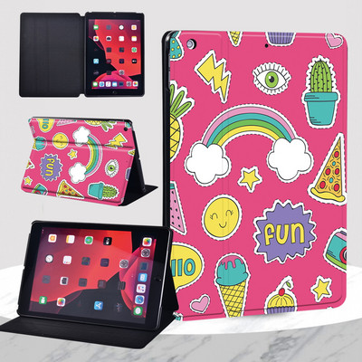 IPad 9th Case 2021 IPad 10.2 7th 8th Generation Case Funda Leather Cartoon Print iPad Mini 1 2 3 / Mini 4 5 / iPad 5th 6th Cover