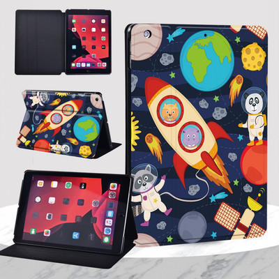 IPad 9th Case 2021 IPad 10.2 7th 8th Generation Case Funda Leather Cartoon Print iPad Mini 1 2 3 / Mini 4 5 / iPad 5th 6th Cover