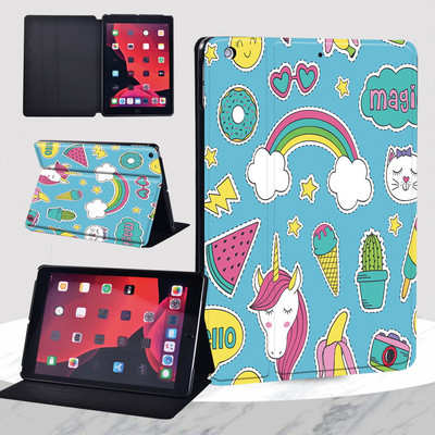 IPad 9th Case 2021 IPad 10.2 7th 8th Generation Case Funda Leather Cartoon Print iPad Mini 1 2 3 / Mini 4 5 / iPad 5th 6th Cover