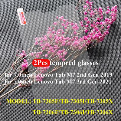 2Pcs/Paket Zaštita zaslona za 7'' Lenovo Tab M7 2019 2Gen 2021 3Gen Model TB-7305x/f/i TB-7306x/f/i HD Tablet Kaljeno staklo