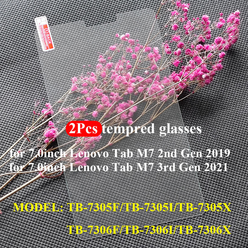 2Pcs/Paket Zaštita zaslona za 7'' Lenovo Tab M7 2019 2Gen 2021 3Gen Model TB-7305x/f/i TB-7306x/f/i HD Tablet Kaljeno staklo