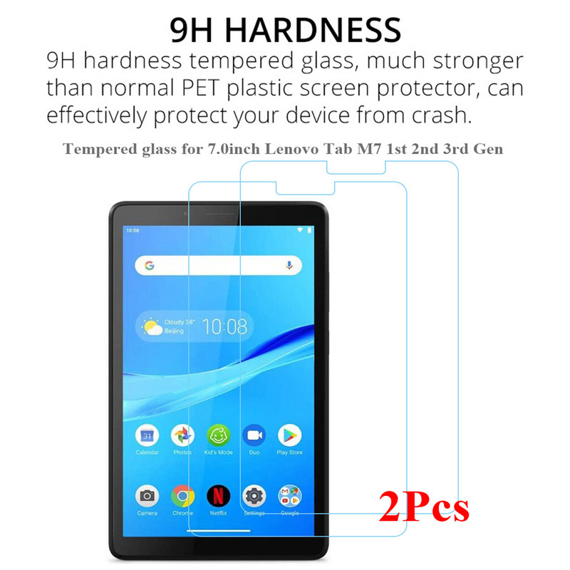 2Pcs/Paket Zaštita zaslona za 7'' Lenovo Tab M7 2019 2Gen 2021 3Gen Model TB-7305x/f/i TB-7306x/f/i HD Tablet Kaljeno staklo