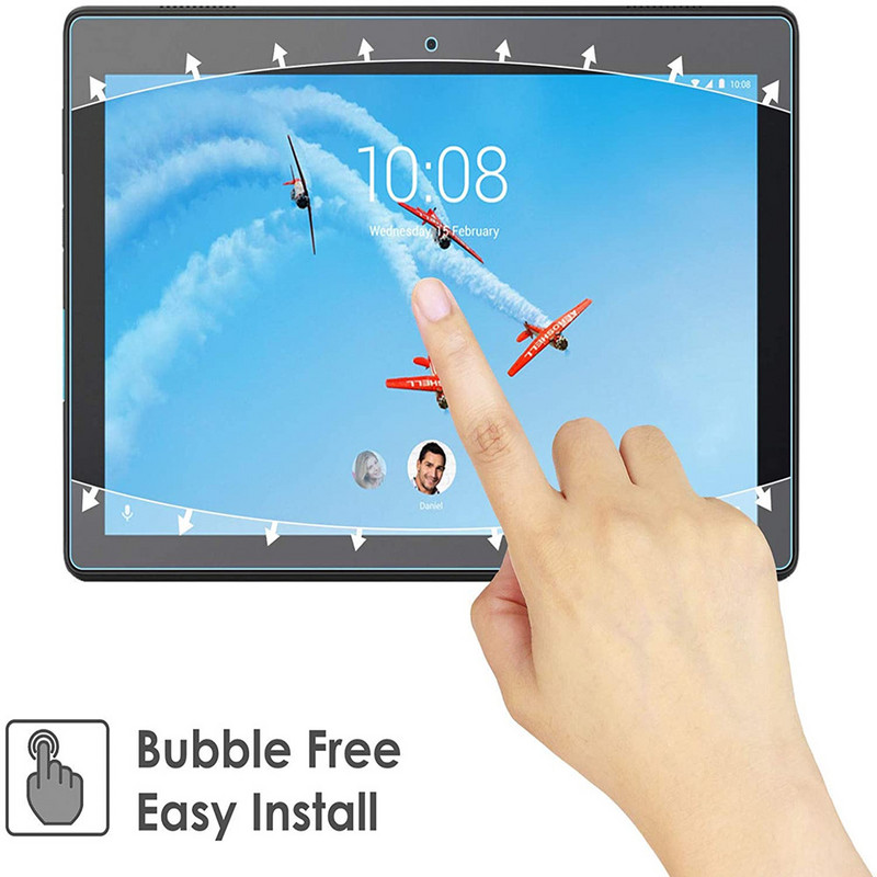 Grūdinto stiklo ekrano apsauginė plėvelė, skirta Lenovo Tab E10 10,1 colio TB-X104F X104L, apsauganti nuo pirštų atspaudų ir įbrėžimų planšetės