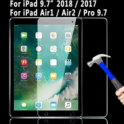 Top 0,33 mm-es 9H HD edzett üveg Apple New iPad 9.7 2018 2017 iPad Air 1 2 Pro 9.7 5 6 5. 6. generációs képernyővédő fólia számára