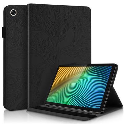 Tok a Realme Realmi Pad RealmePad Mini 2022 3D Tree dombornyomott kihajtható állványhoz, puha TPU hátlap a Realme Pad Mini táblagép borítóhoz + tollhoz