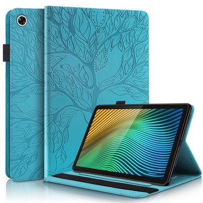 Tok a Realme Realmi Pad RealmePad Mini 2022 3D Tree dombornyomott kihajtható állványhoz, puha TPU hátlap a Realme Pad Mini táblagép borítóhoz + tollhoz