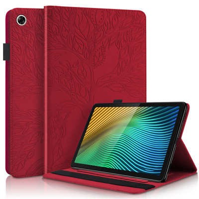 Tok a Realme Realmi Pad RealmePad Mini 2022 3D Tree dombornyomott kihajtható állványhoz, puha TPU hátlap a Realme Pad Mini táblagép borítóhoz + tollhoz