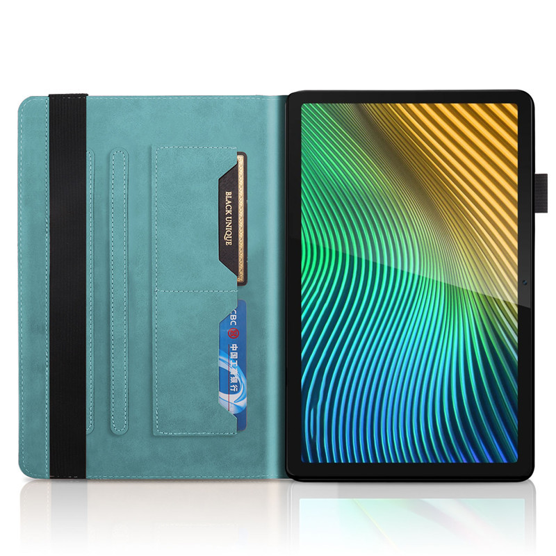 Tok a Realme Realmi Pad RealmePad Mini 2022 3D Tree dombornyomott kihajtható állványhoz, puha TPU hátlap a Realme Pad Mini táblagép borítóhoz + tollhoz