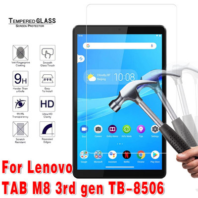 Edzett üveg képernyővédő fólia Lenovo Tab M10 Plus FHD 10,3 hüvelykes TB-X605F X505 buborékmentes átlátszó tablet védőfóliához