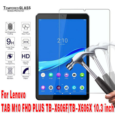 Edzett üveg képernyővédő fólia Lenovo Tab M10 Plus FHD 10,3 hüvelykes TB-X605F X505 buborékmentes átlátszó tablet védőfóliához