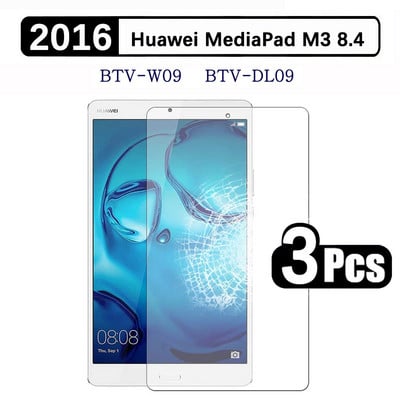 (3 Συσκευασία) 9H Tempered Glass For Huawei MediaPad M3 8.4 2016 BTV-W09 BTV-DL09 Anti Scratch Screen Protector Film Tablet