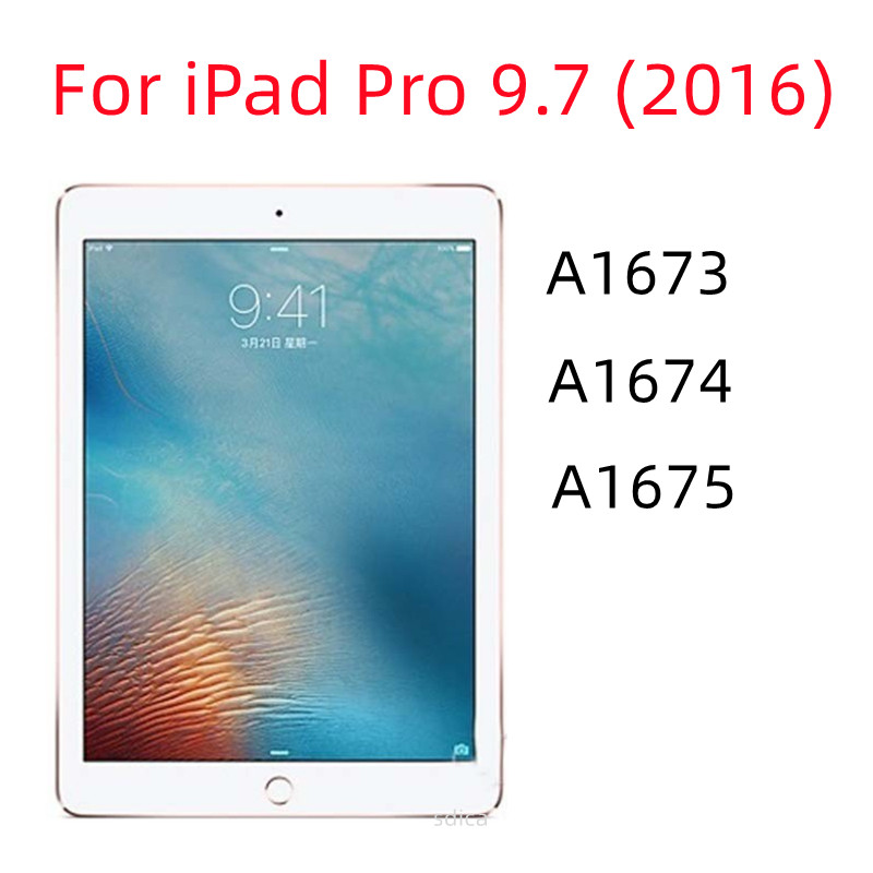 Paredzēts iPad Pro 9.7 2016 rūdīta stikla ekrāna aizsargplēvei A1673 A1674 A1675 9,7 collu planšetdatoram, bez burbuļiem un skrāpējumiem.