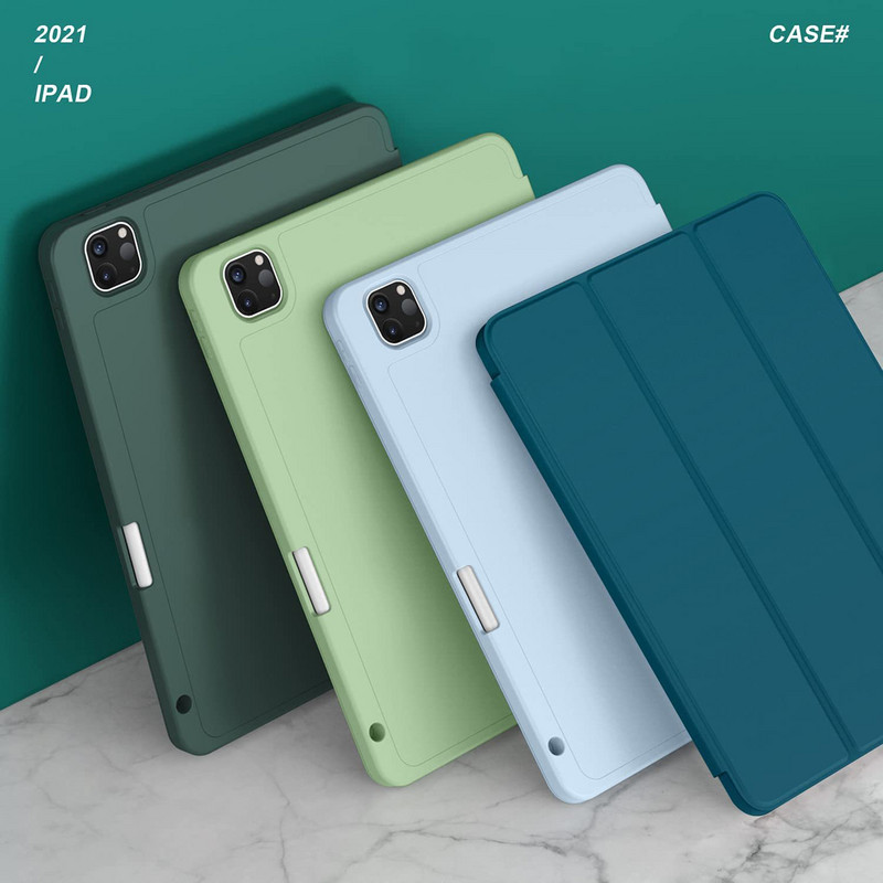 Planšetdatora vāciņš ar pildspalvas slotu, kas paredzēts iPad mini 6 for Air 4 Air 5. Pārvelkams viedais vāciņš, kas paredzēts iPad Pro 11 12,9 collu iPad 7 8 9 miega režīms