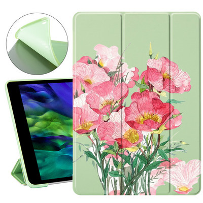 Plants Art Flowers for Air 4 ipad 8. generációs tok aranyos 9.7 Pro 2019 7. 6. Pro 11 2020 Mini 2 3 4 5 Borító Szilikon Air 1 3