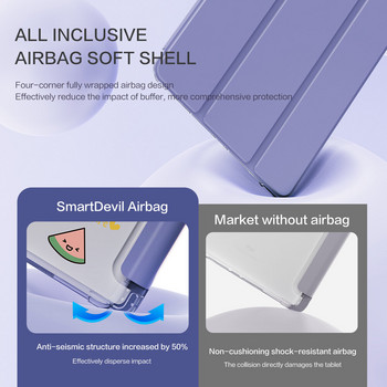 SmartDevil 10,2-инчов магнитен защитен калъф за Pad Pro 2019 2020 2021 Капак за iPad 7 8 9-то поколение Преносим сгъваем държач