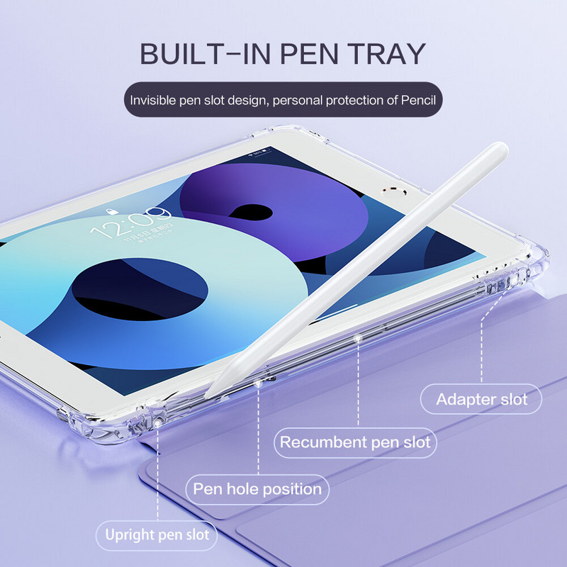 SmartDevil 10.2 in magnetska zaštitna torbica za Pad Pro 2019 2020 2021 navlaka za iPad 7 8 9. generacije prijenosni sklopivi držač