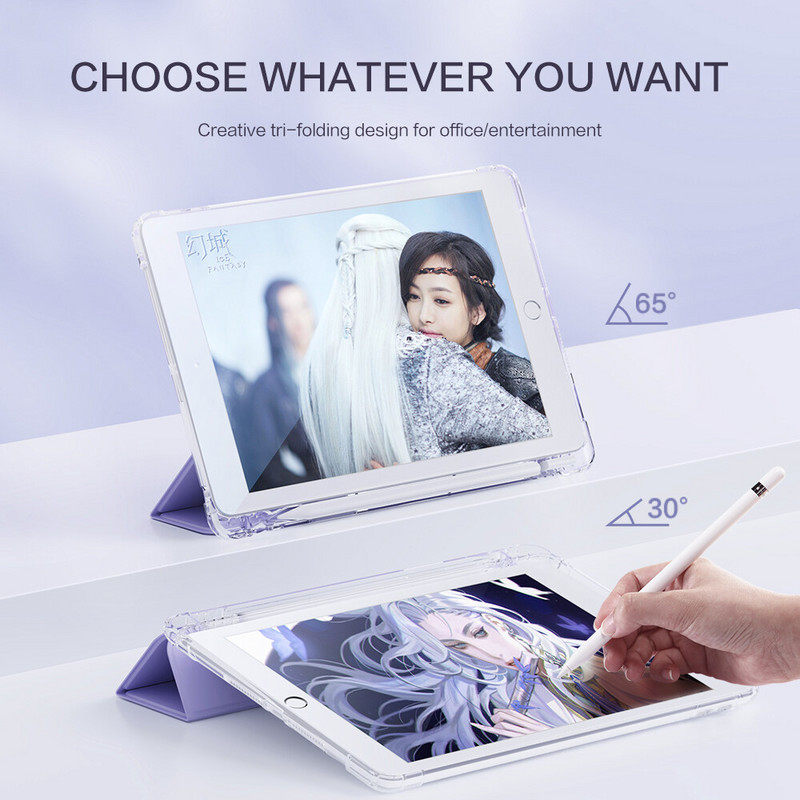 SmartDevil 10.2 in magnetska zaštitna torbica za Pad Pro 2019 2020 2021 navlaka za iPad 7 8 9. generacije prijenosni sklopivi držač