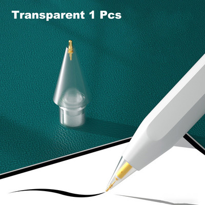 Замяна на накрайници за молив за Apple Pencil 1-во 2-ро поколение iPad Stylus Transparent 4.0 Двуслоен писец