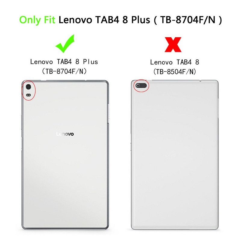 Lenovo Tab 4 8 Plus TB-8704x PU bőr tok Lenovo Tab4 8 Plus TB-8704F TB-8704N 8,0" táblagéphez