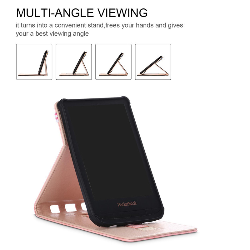 6"-os burkolat PocketBook Touch HD 3/Touch Lux 4/5/Basic Lux 2/Basic 4/617/616/627/632/633/628/606 tokkal, állvánnyal/kézi Starp Capa-val