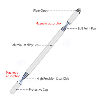 3 σε 1 Universal Capacitive Stylus Screen Pen Smart Pen για IOS/Android Σύστημα Apple iPad Phone Smart Pen Stylus Pencil Pencil