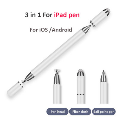 3-ühes universaalne mahtuvuslik Stylus Screen Pen Smart Pen IOS/Android süsteemile Apple iPad Phone Smart Pen Stylus Pencil Pencil