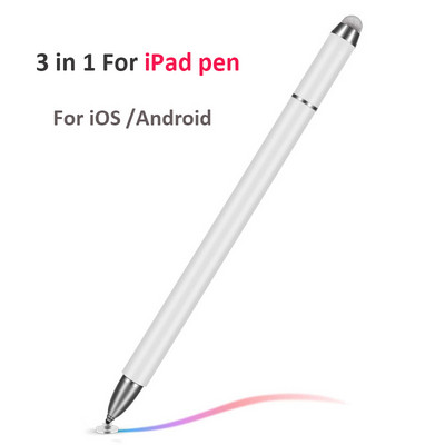 3-ühes universaalne mahtuvuslik Stylus Screen Pen Smart Pen IOS/Android süsteemile Apple iPad Phone Smart Pen Stylus Pencil Pencil