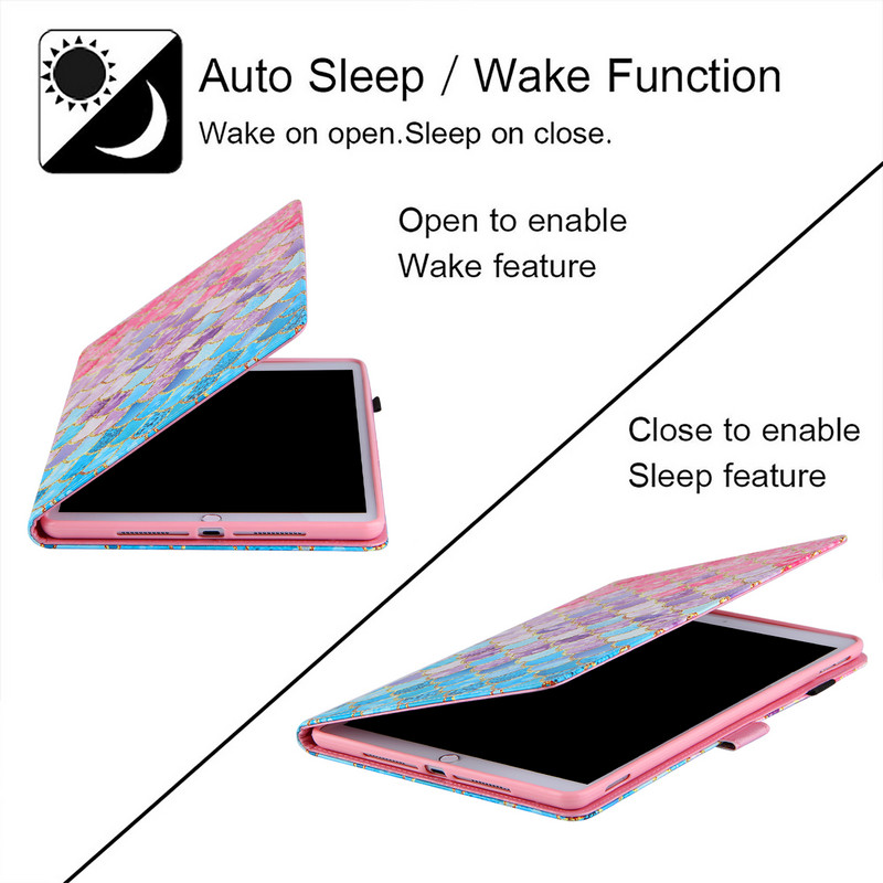 Husă din piele cu suport pentru iPad 10.2 2020 8th Flip Marble Tablet Cover Air 2 9.7 2017 2018 Mini 1 2 3 4 5 Pro 9.7 10.5 11 Air4 10.9