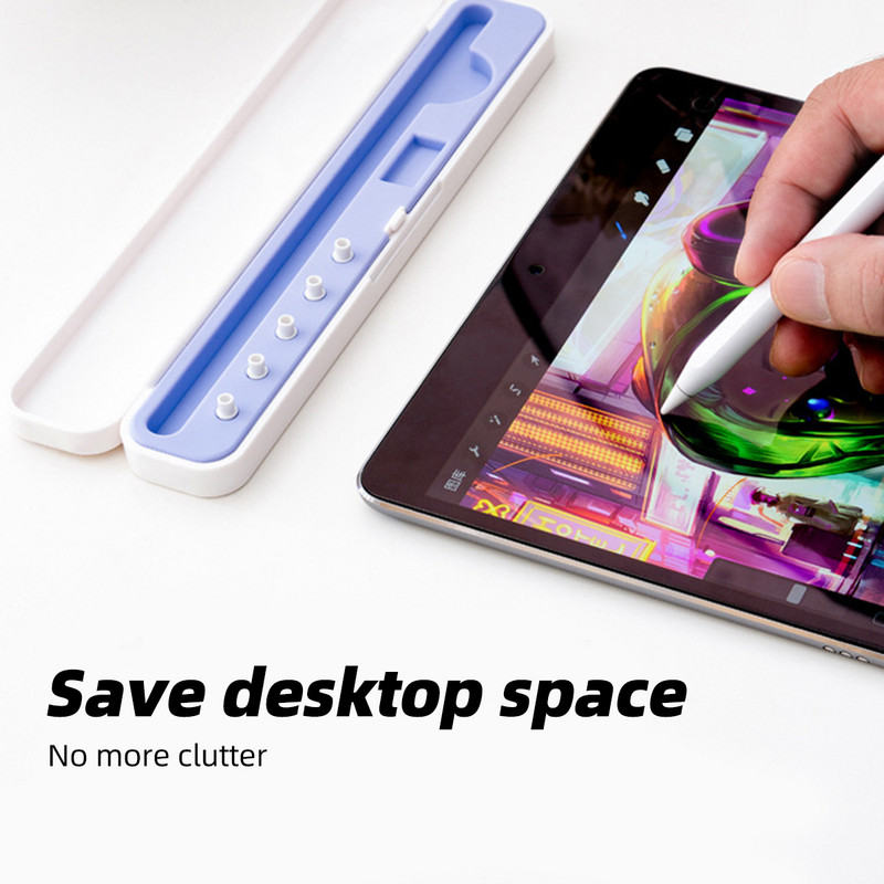 FONKEN za Apple Pencil Kutija za pohranu Prijenosni držač za Ipad Pen 1 2 Zaštitna maska Stylus Pen Tips Nibs Torbica za pohranu