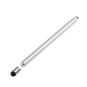 14 см универсален молив Двойна двойна силиконова глава Сензорен капацитивен екран Стилус Caneta Capacitiva Pen за Ipad Таблет Смартфон