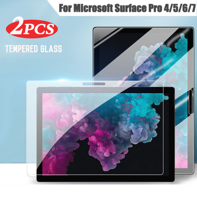 9H закалено стъклено защитно фолио за екран за Microsoft Surface Pro 4 5 6 7 13 инча Защитно фолио против надраскване без мехурчета