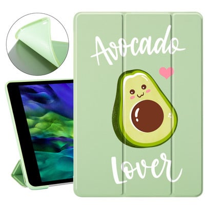 Juokingas avokadų animacinis filmas, skirtas Air 4 iPad 10.2 8th Generation Case 7th 6th Pro 11 2020 Mini 2 5 Dangtis 9.7 Planšetinio kompiuterio stovas 10.5 Air 3