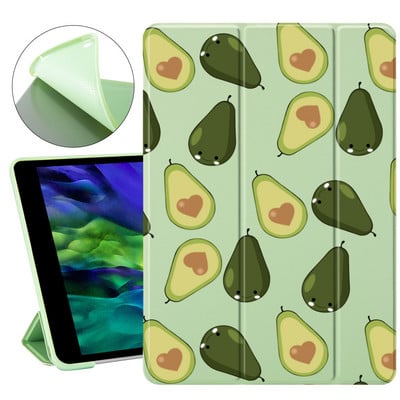 Juokingas avokadų animacinis filmas, skirtas Air 4 iPad 10.2 8th Generation Case 7th 6th Pro 11 2020 Mini 2 5 Dangtis 9.7 Planšetinio kompiuterio stovas 10.5 Air 3