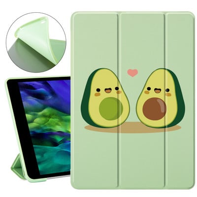 Juokingas avokadų animacinis filmas, skirtas Air 4 iPad 10.2 8th Generation Case 7th 6th Pro 11 2020 Mini 2 5 Dangtis 9.7 Planšetinio kompiuterio stovas 10.5 Air 3