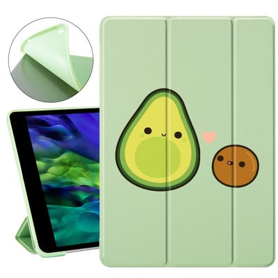 Juokingas avokadų animacinis filmas, skirtas Air 4 iPad 10.2 8th Generation Case 7th 6th Pro 11 2020 Mini 2 5 Dangtis 9.7 Planšetinio kompiuterio stovas 10.5 Air 3