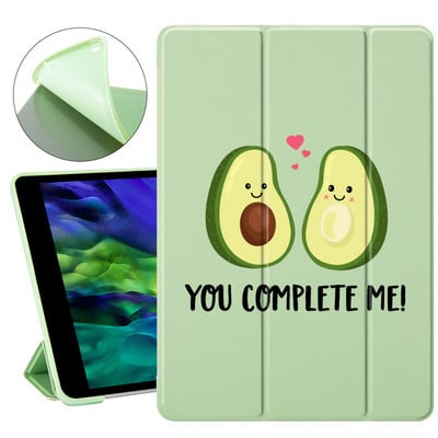 Juokingas avokadų animacinis filmas, skirtas Air 4 iPad 10.2 8th Generation Case 7th 6th Pro 11 2020 Mini 2 5 Dangtis 9.7 Planšetinio kompiuterio stovas 10.5 Air 3