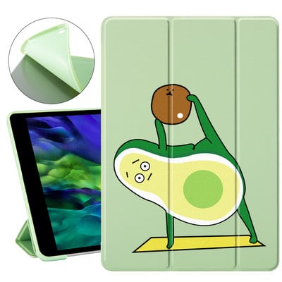 Juokingas avokadų animacinis filmas, skirtas Air 4 iPad 10.2 8th Generation Case 7th 6th Pro 11 2020 Mini 2 5 Dangtis 9.7 Planšetinio kompiuterio stovas 10.5 Air 3