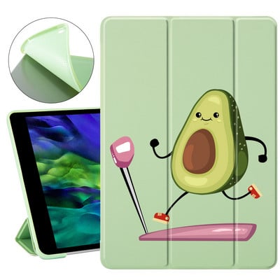 Juokingas avokadų animacinis filmas, skirtas Air 4 iPad 10.2 8th Generation Case 7th 6th Pro 11 2020 Mini 2 5 Dangtis 9.7 Planšetinio kompiuterio stovas 10.5 Air 3