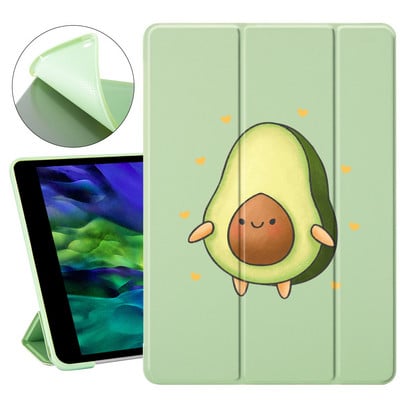 Juokingas avokadų animacinis filmas, skirtas Air 4 iPad 10.2 8th Generation Case 7th 6th Pro 11 2020 Mini 2 5 Dangtis 9.7 Planšetinio kompiuterio stovas 10.5 Air 3