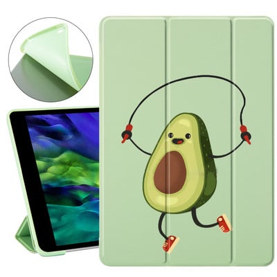 Juokingas avokadų animacinis filmas, skirtas Air 4 iPad 10.2 8th Generation Case 7th 6th Pro 11 2020 Mini 2 5 Dangtis 9.7 Planšetinio kompiuterio stovas 10.5 Air 3