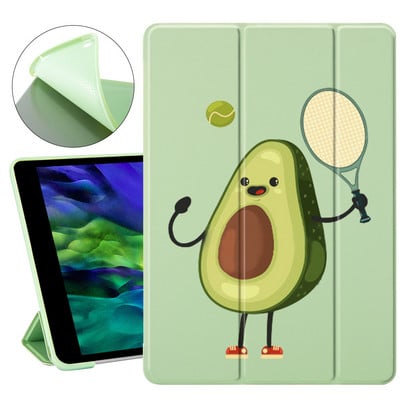 Juokingas avokadų animacinis filmas, skirtas Air 4 iPad 10.2 8th Generation Case 7th 6th Pro 11 2020 Mini 2 5 Dangtis 9.7 Planšetinio kompiuterio stovas 10.5 Air 3