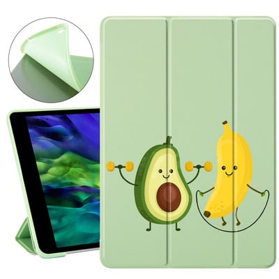 Juokingas avokadų animacinis filmas, skirtas Air 4 iPad 10.2 8th Generation Case 7th 6th Pro 11 2020 Mini 2 5 Dangtis 9.7 Planšetinio kompiuterio stovas 10.5 Air 3