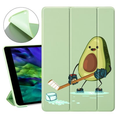Juokingas avokadų animacinis filmas, skirtas Air 4 iPad 10.2 8th Generation Case 7th 6th Pro 11 2020 Mini 2 5 Dangtis 9.7 Planšetinio kompiuterio stovas 10.5 Air 3
