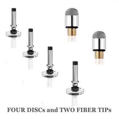 Μολύβι σχεδίασης 2 σε 1 Universal Stylus Touch Pen Disc & Fiber υφασμάτινο μολύβι για χωρητικά tablet Smartphone Laptop iPad Xiaomi