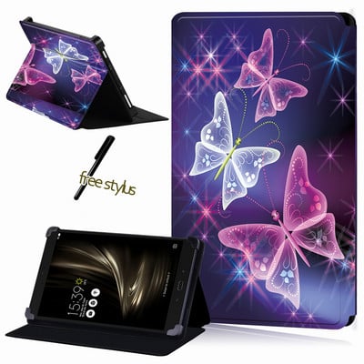 Tahvelarvutiümbris Asus ZenPad 10/ ZenPad 8/7/ZenPad S 8/ZenPad C 7 universaalne tolmuvastane nahast ümbris + tasuta pliiats