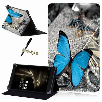 Tahvelarvutiümbris Asus ZenPad 10/ ZenPad 8/7/ZenPad S 8/ZenPad C 7 universaalne tolmuvastane nahast ümbris + tasuta pliiats